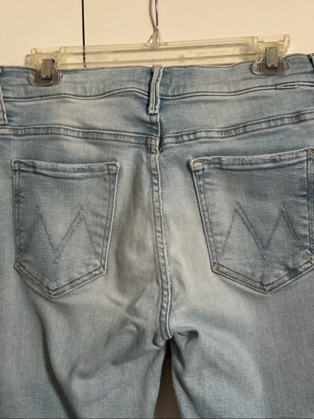 MOTHER Light Blue High-Rise The Insider Crop Step Fray - Picture 2 of 4